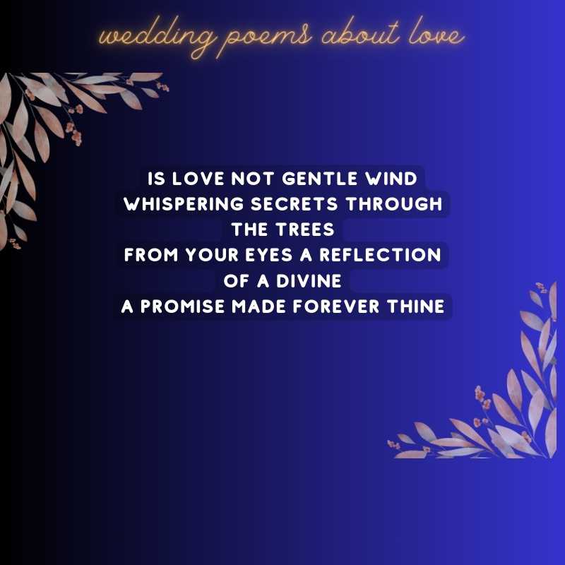 wedding poems about love english11