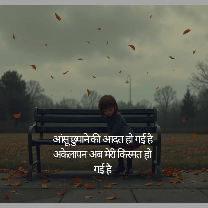 Sad Alone Shayari in Hindi for Girl22